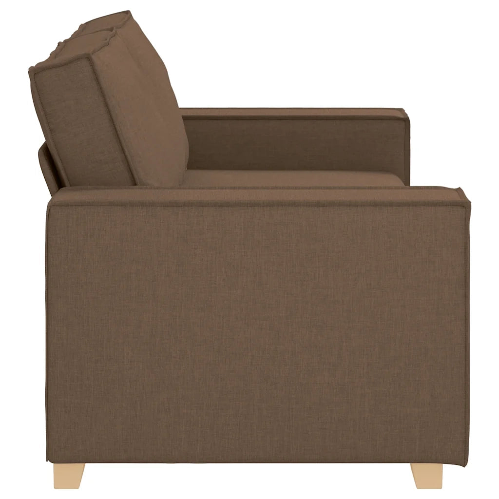 Divano a 2 Posti-Sofa 2 Posti Marrone 140 cm Tessuto