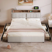 letto imbottito lino beige 140x200 cm