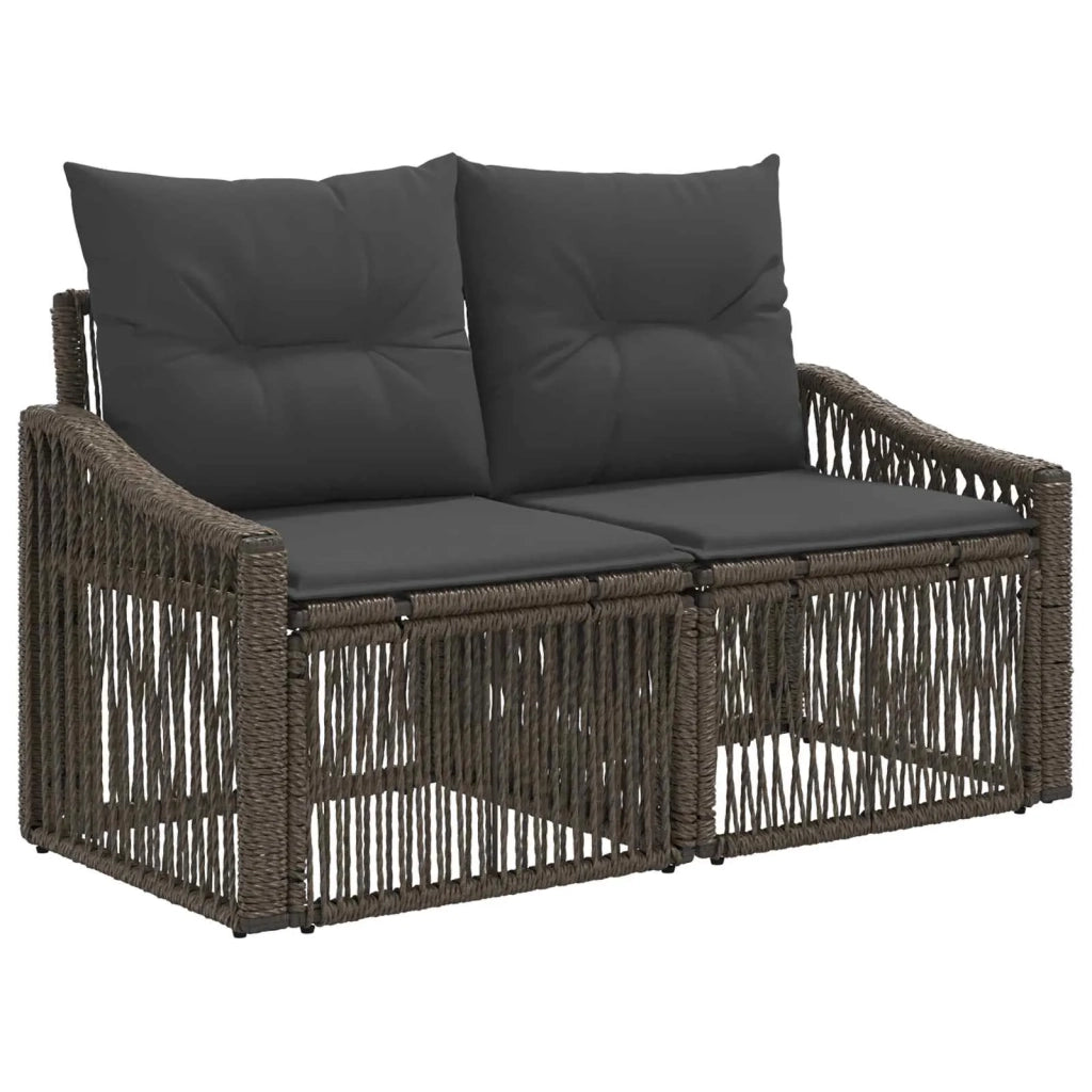 Set Divano da Giardino 6 pz Grigio polyrattan 3436010