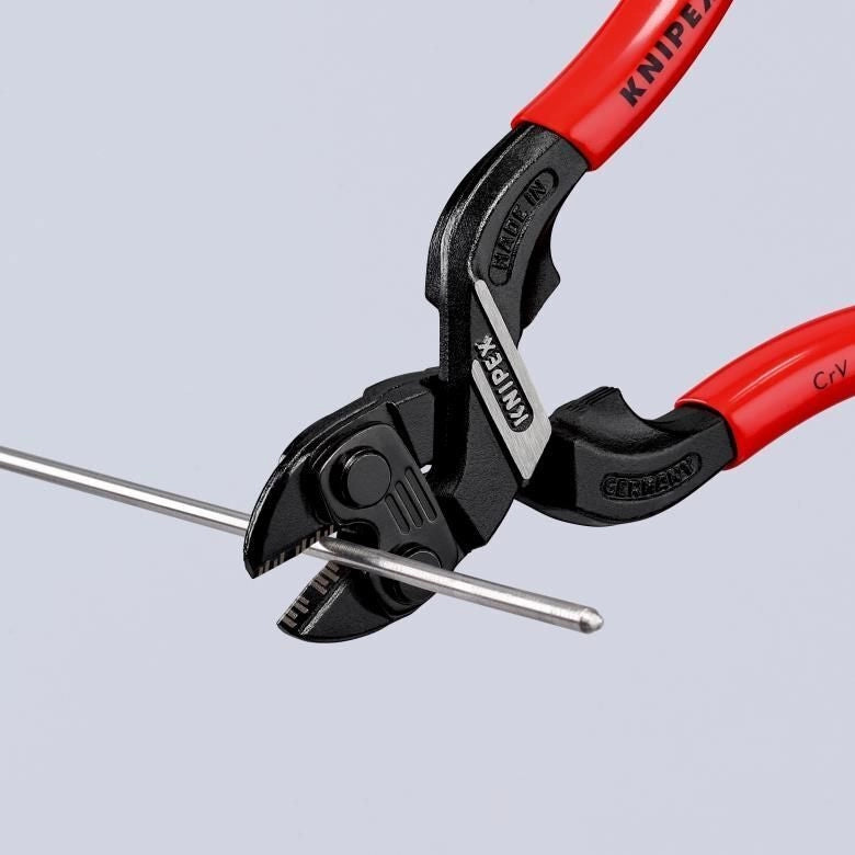 Knipex 71 31 160 Tronchese Compatta con Doppia Leva CoBolt Lunghezza 160 mm Materiale Acciaio Cromo-Vanadio Duro 64 HRC colore Nero