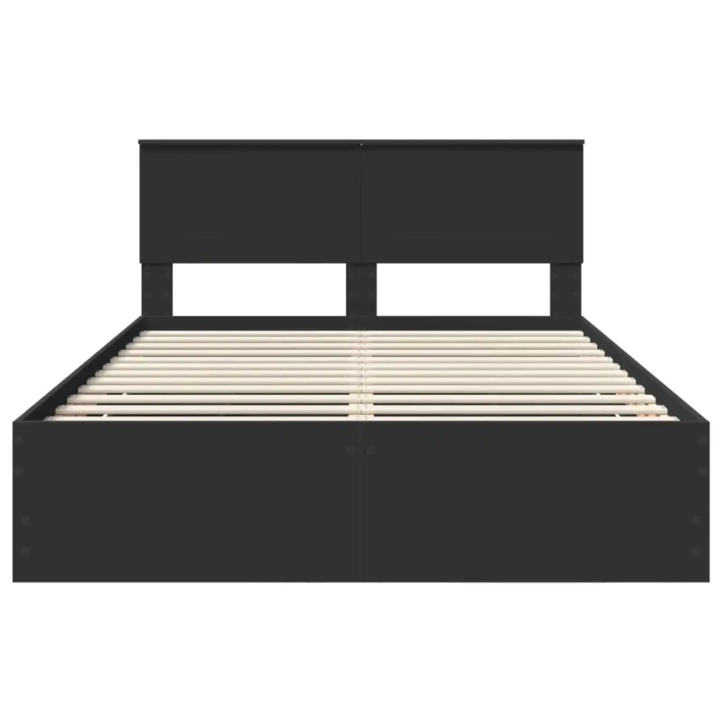 Struttura del letto Nero 160 x 200 cm Legno Ingegnerizzato 3407964
