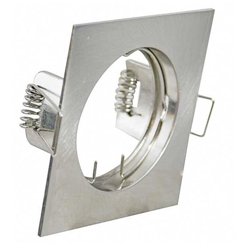 Trade Shop - Porta Faretto Portafaretto Quadrato Incasso Acciaio Lampada Led Gu10 -