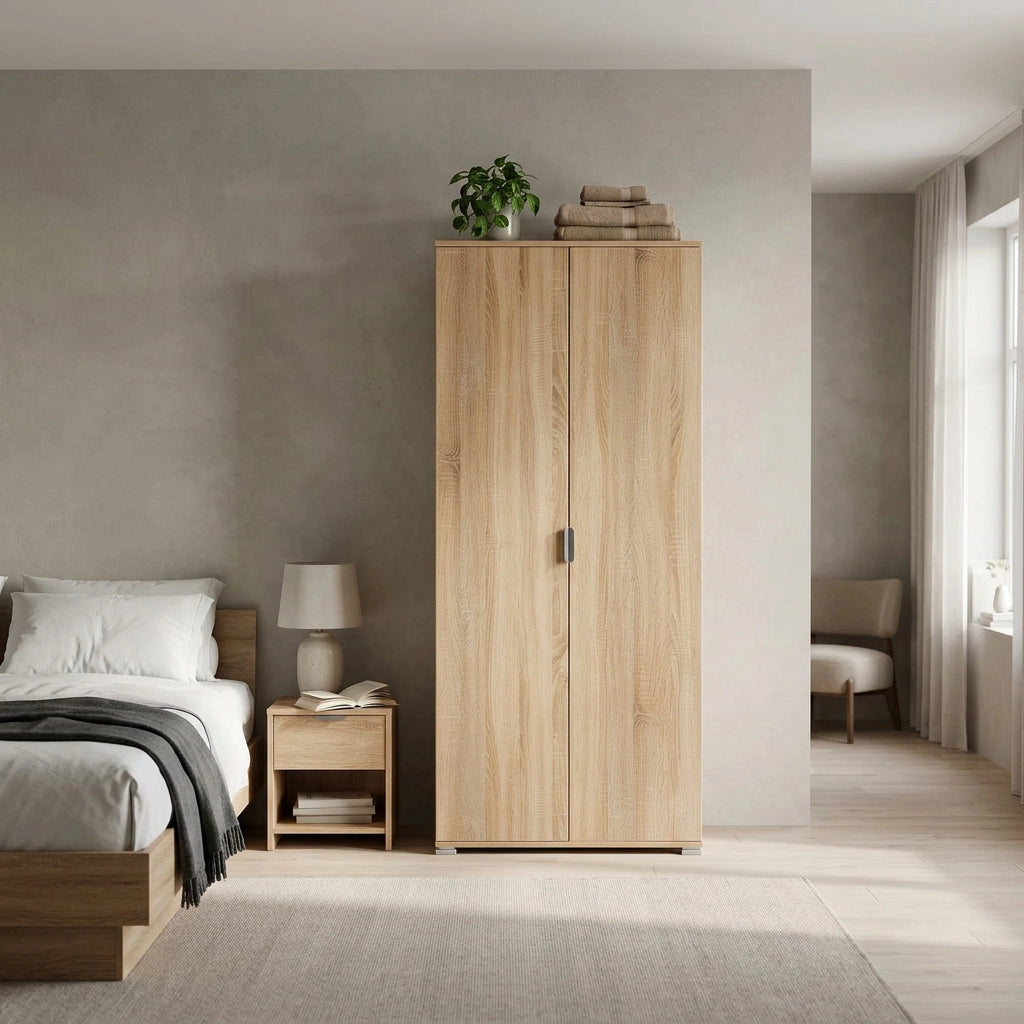 Armadio due ante 180 in Legno Composito cm 75x38x174 - MALCOLM