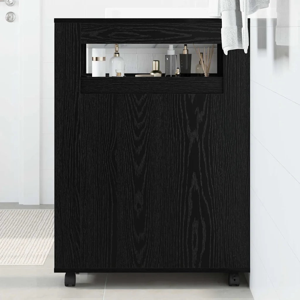 Set di mobili per il bagno Rovere Nero 65 x 23 x 87 cm 869072