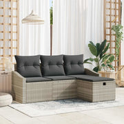 Set di divani con cuscino 4 pcs polyrattan