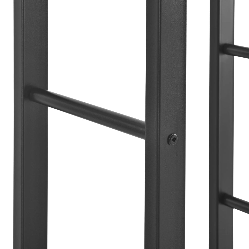 Portalegna per uso interno/esterno portalegna di design supporto per legna da ardere acciaio 80 x 25 x 100 cm nero 03_0006302