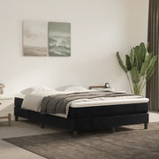 Struttura Letto a Rete a Molle-Giroletto Nero 140x190 cm in Velluto 200452
