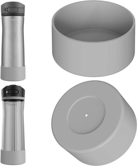 Hoes in silicone - Antiscivolo - Antislip - Grigio - Protezione - Compatibile con Contigo Jackson Chill 2.0 20oz/24oz, Cortland 24oz (2 Pack)