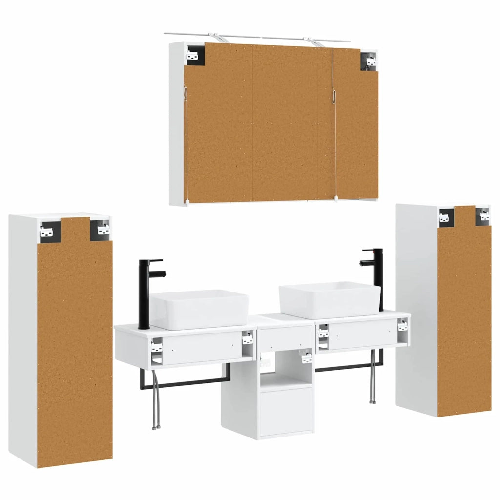 Set di mobili per il bagno 6 pz Bianco 3407127