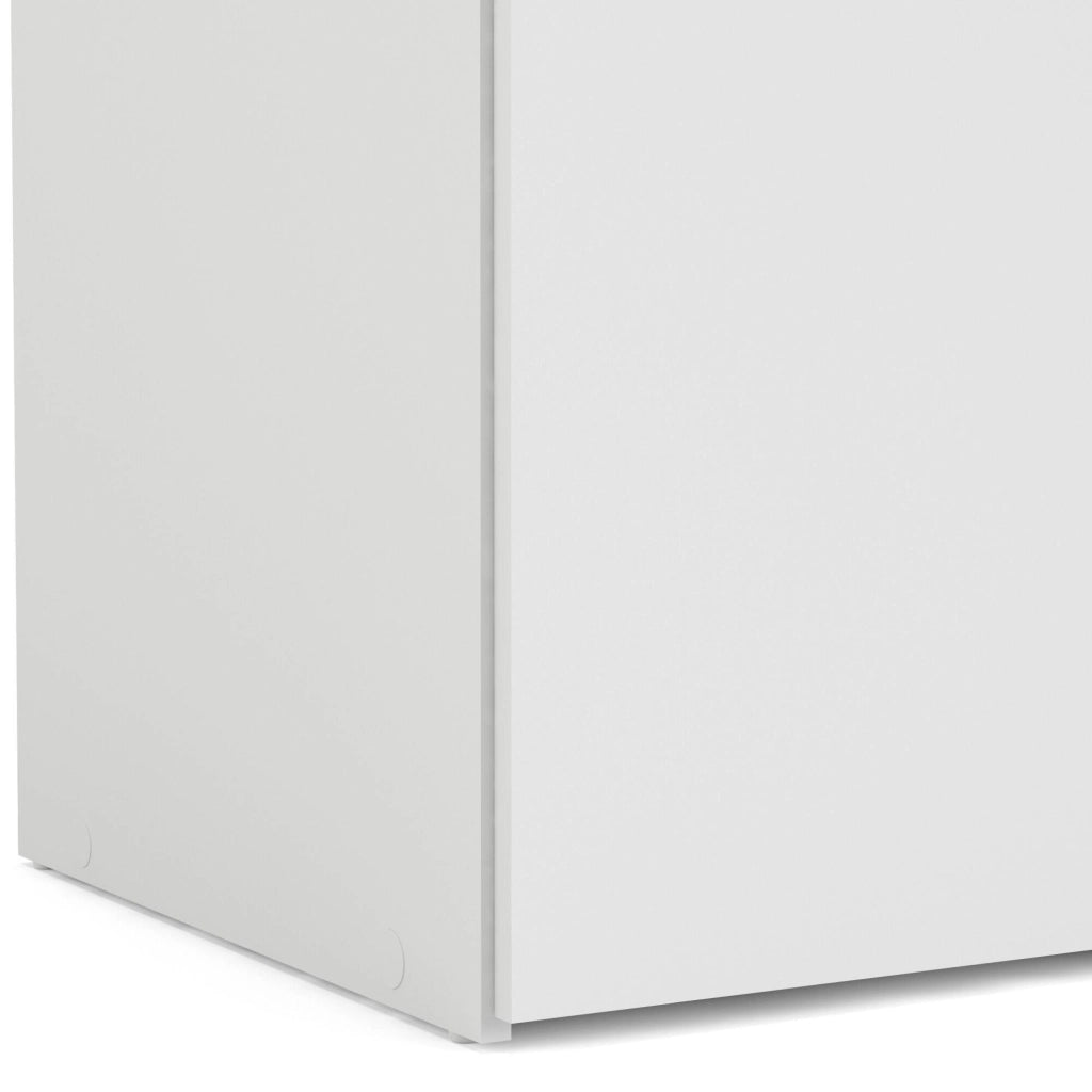 Guardaroba 2 ante Danny, Mobile camera da letto, Cabina armadio portabiti, Armadio appendiabiti, 78x50 h175 cm, Bianco