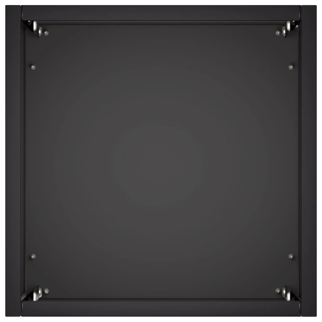 Vaso da giardino Nero 20 x 20 x 40 cm Acciaio laminato a freddo 8005288