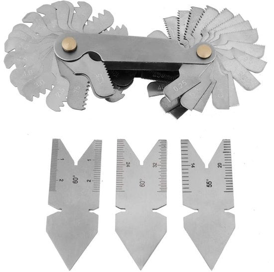 Set di Misurazione a Filo in Acciaio Inossidabile - Precise Misurazioni Metriche/Imperiali - 60/55 Gradi Centimetri - Disegno Ergonomico - Duraturo e Affidabile - Misuratore a Filo a Boccole