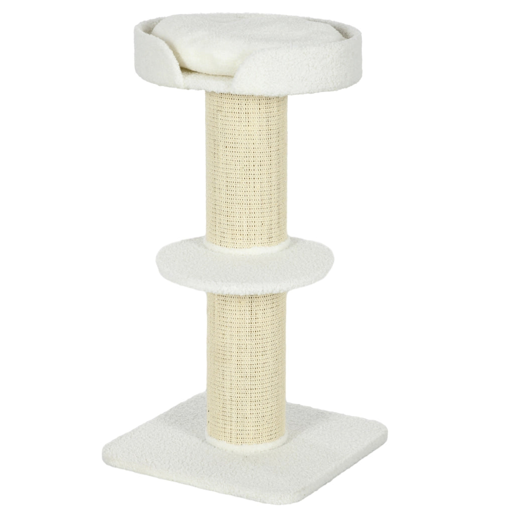 Albero per gatti con tiragraffi e piattaforme ¨C zephmum ¨C crema