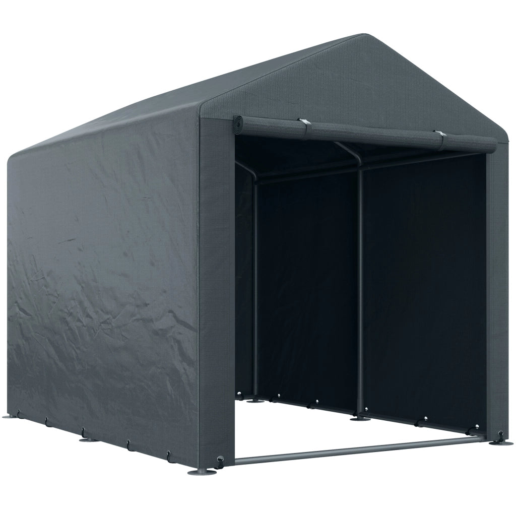 RIMESSA DA GIARDINO 160x218x172 cm in acciaio grigio scuro con porta
