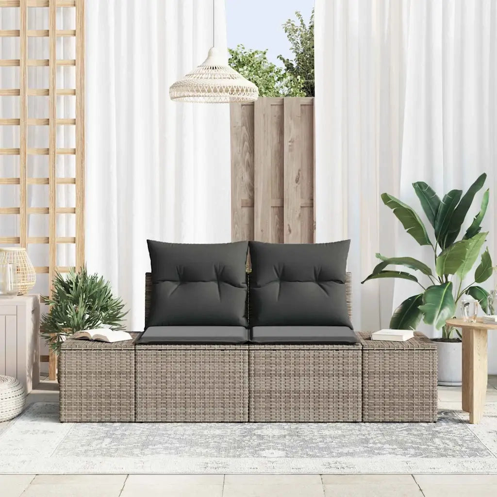 Divano da giardino Grigio 184 x 62 x 69 cm polyrattan 42006794