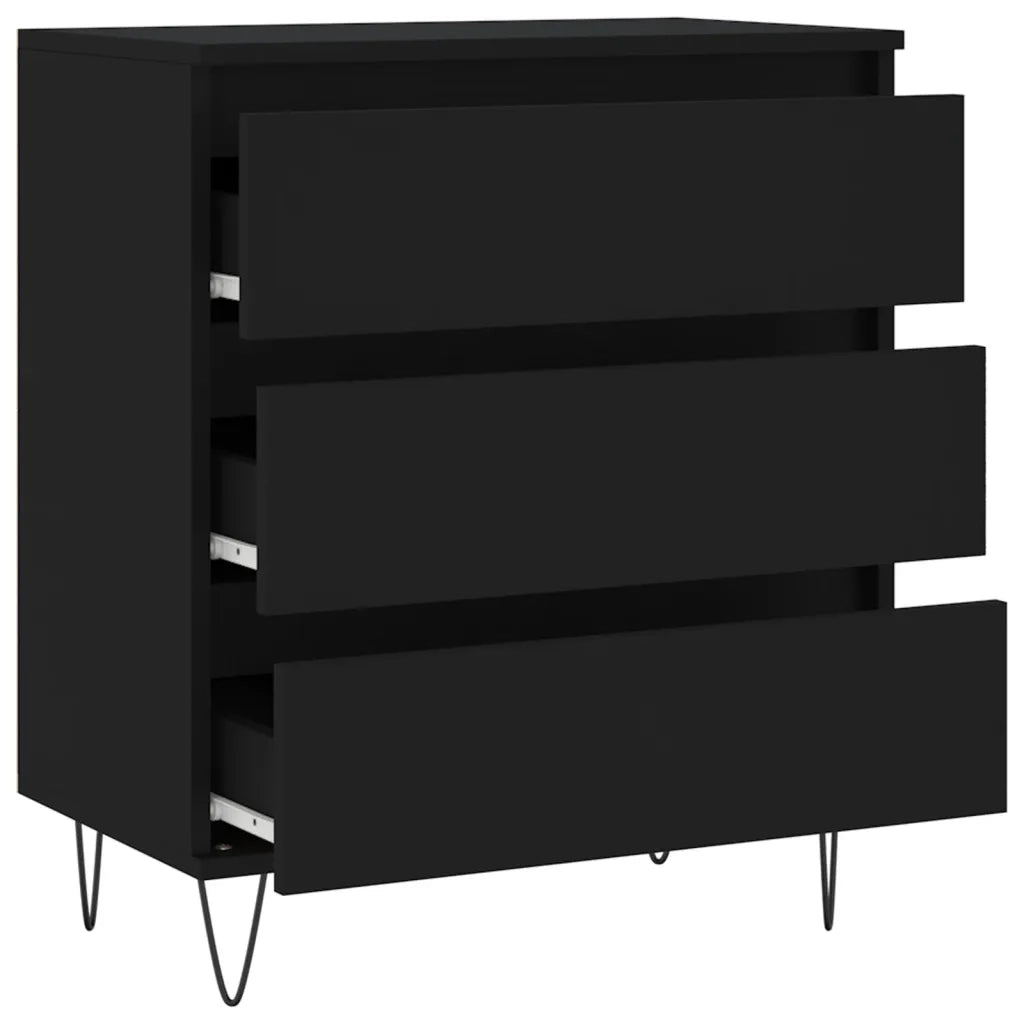 Credenza | Madia | Buffet da pranzo | Armadio da pranzo Nero 60x35x70 cm in Legno Multistrato