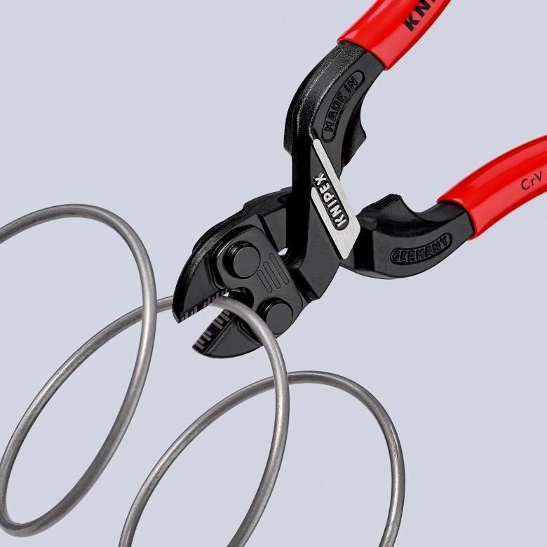 Knipex 71 31 160 Tronchese Compatta con Doppia Leva CoBolt Lunghezza 160 mm Materiale Acciaio Cromo-Vanadio Duro 64 HRC colore Nero