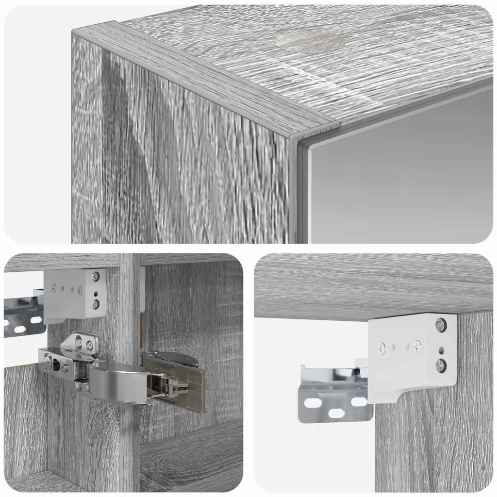 Mobiletto per specchio da bagno Grigio Sonoma 889028