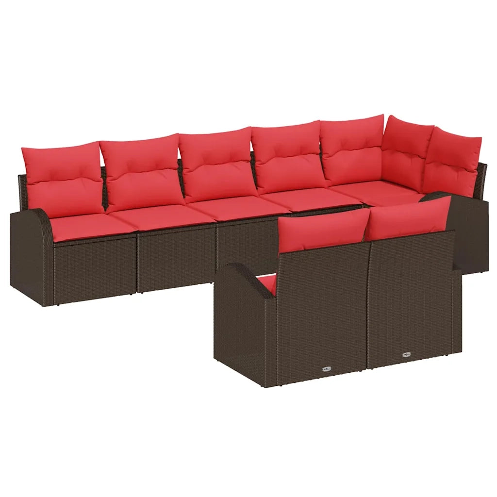 Set Divano da Giardino Marrone polyrattan 3346094
