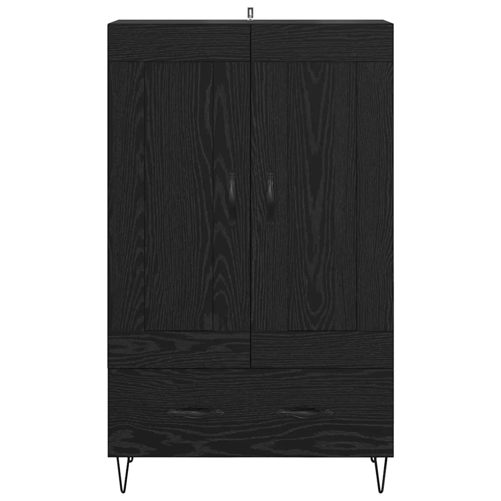 Credenza-Buffet-Armadio da cucina Rovere Nero 69,5 x 31 x 115 cm Legno multistrato 270328
