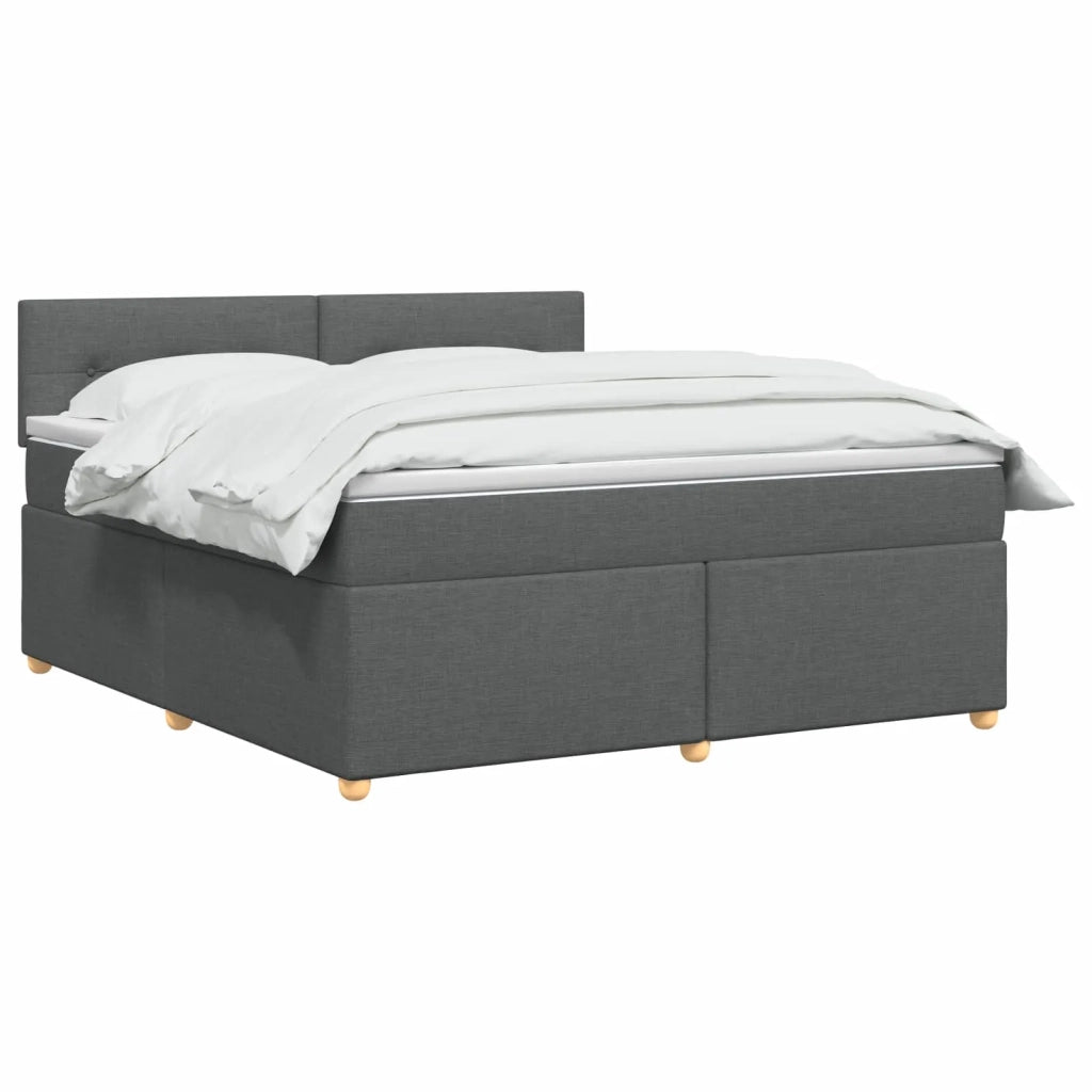 Letto box spring con materasso Grigio Scuro 140 x 200 cm 3452437