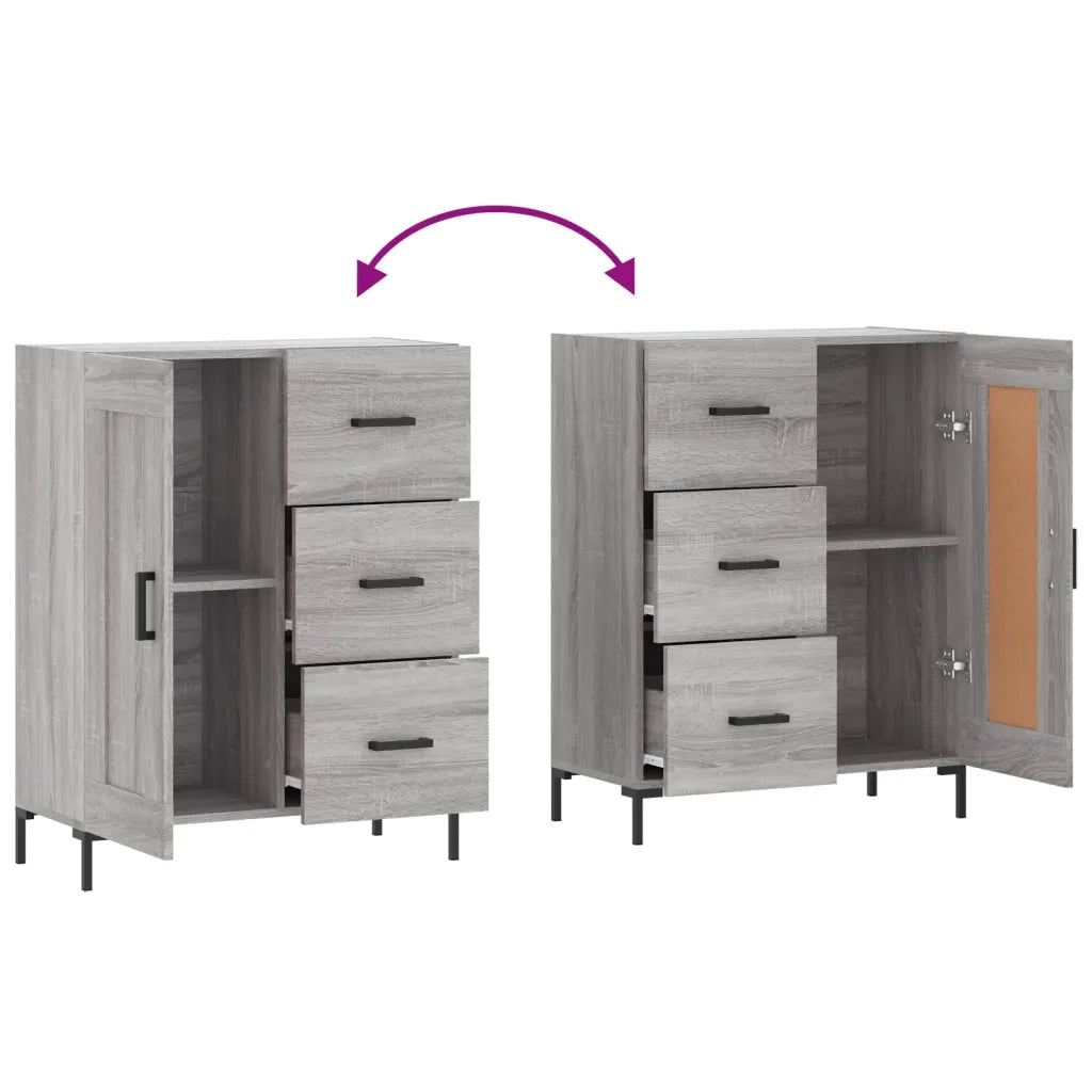 Credenza | Madia | Buffet da pranzo | Armadio da pranzo Grigio Sonoma 69,5x34x90 cm in Legno Multistrato