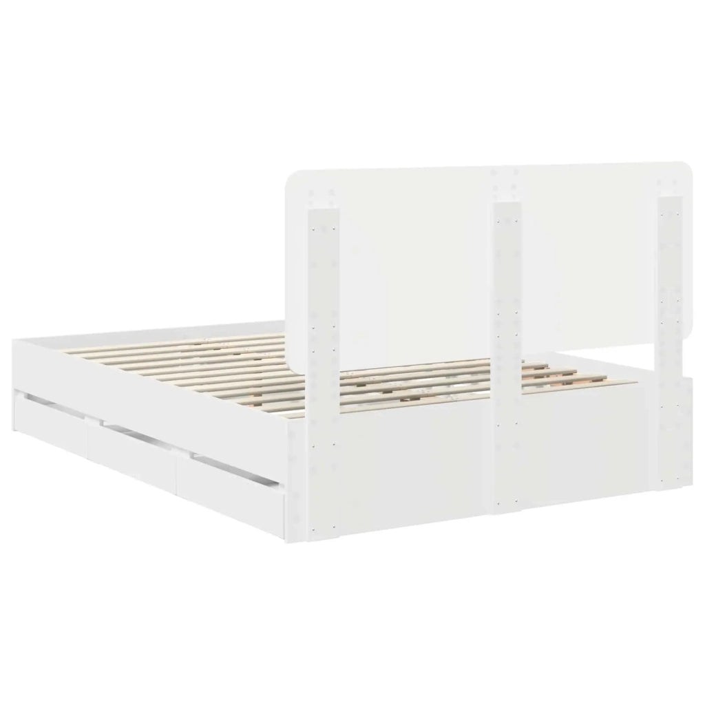 Struttura del letto Bianco 160 x 200 cm Legno Ingegnerizzato 3412574