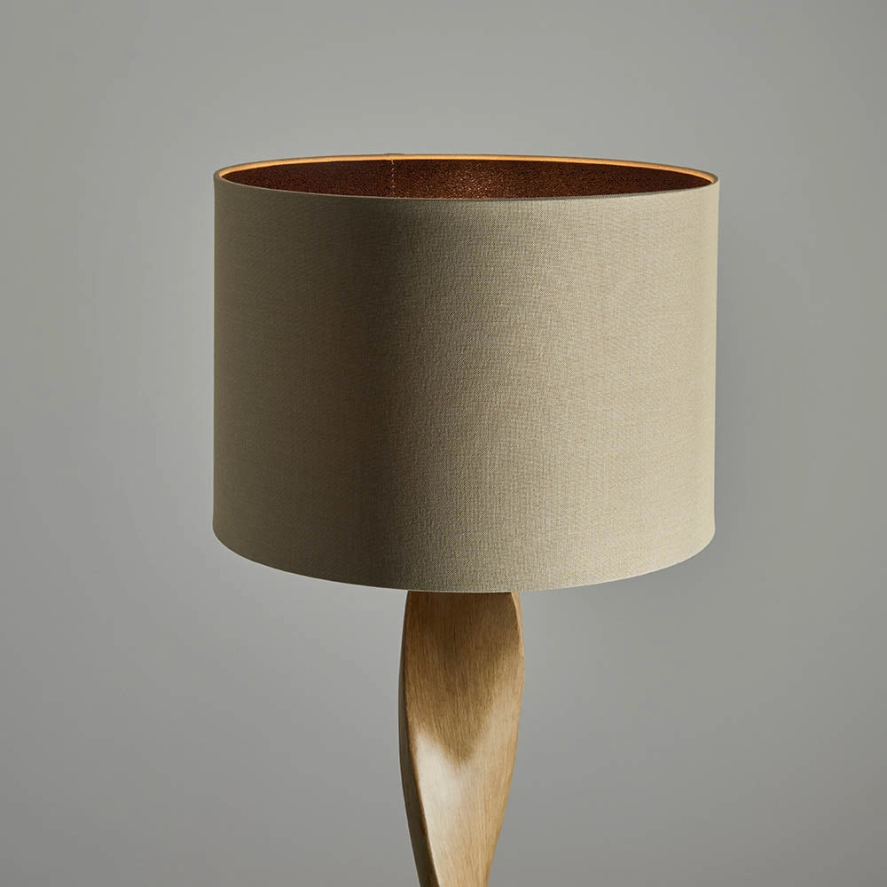 Lampada da terra scandinava rovere/lino E27 Endon Abia