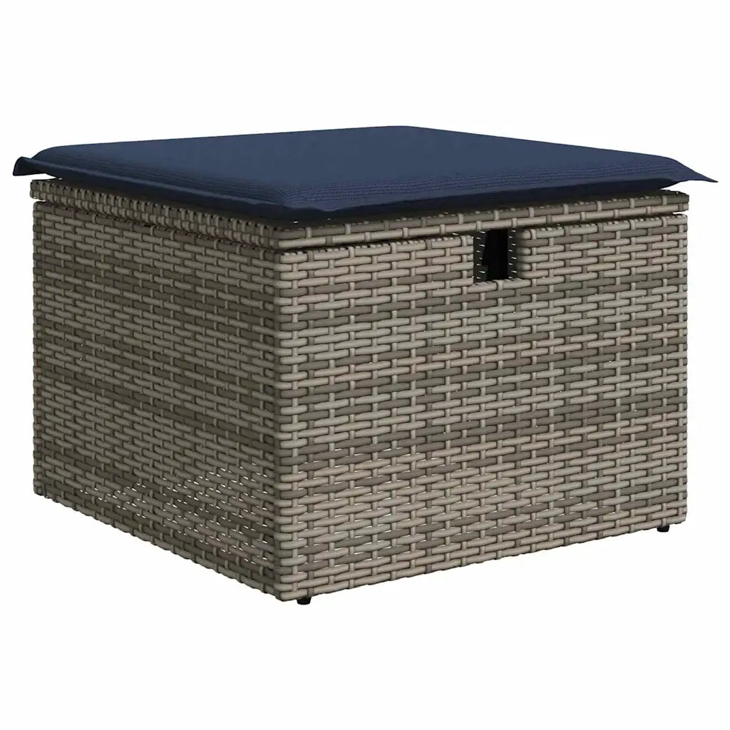Set Divano da Giardino con cuscino 9 pcs Grigio polyrattan 3360014