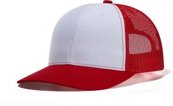 Cappello da Baseball per Uomo - Cappello da Baseball per Uomo e Cappello da Baseball per Donna - Bianco e Rosso e Reticolo Rosso