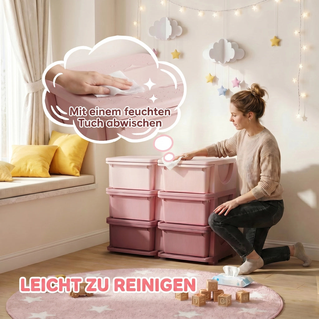 Cassettiera bambini 3 cassetti ¨C Minimal ¨C rosa