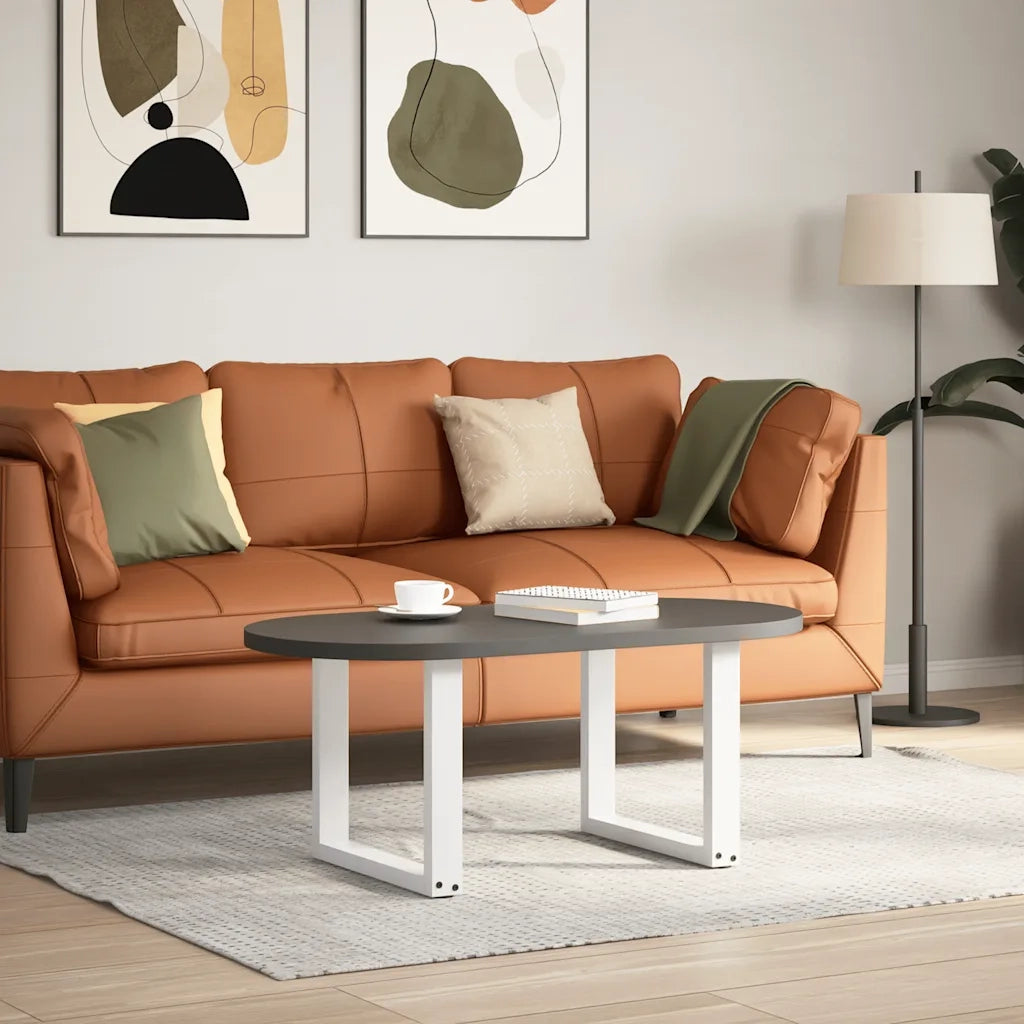 Gambe per Tavolino da Caff¨¨ a Forma di U 2 pz | Piede del tavolo Bianche 50x(42-43) cm Acciaio