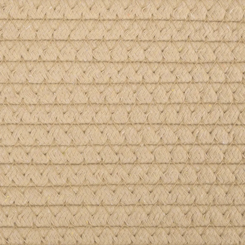 Cestino Portaoggetti Beige e Bianco Ø43x38 cm in Cotone 358487