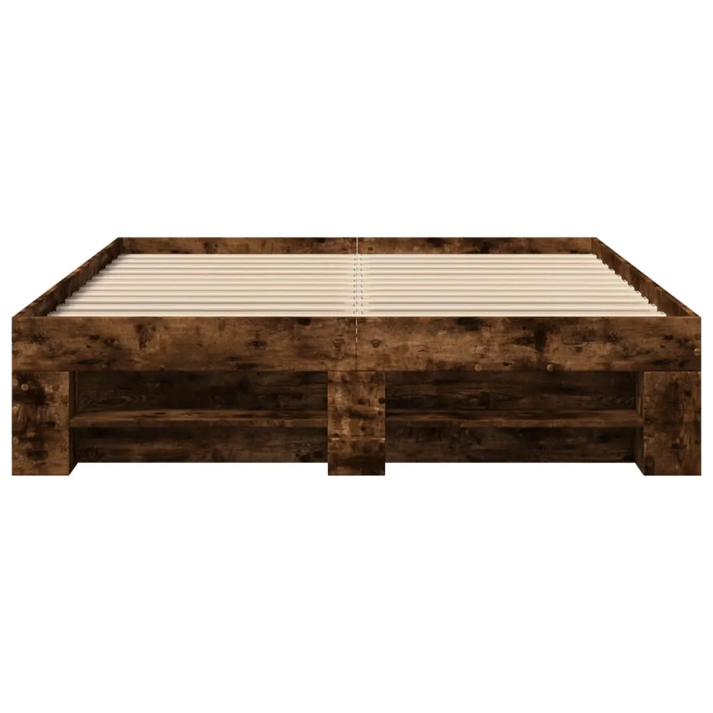 Giroletto senza Materasso-Struttura Letto Rovere Fumo 120x200 cm in Truciolato 842823