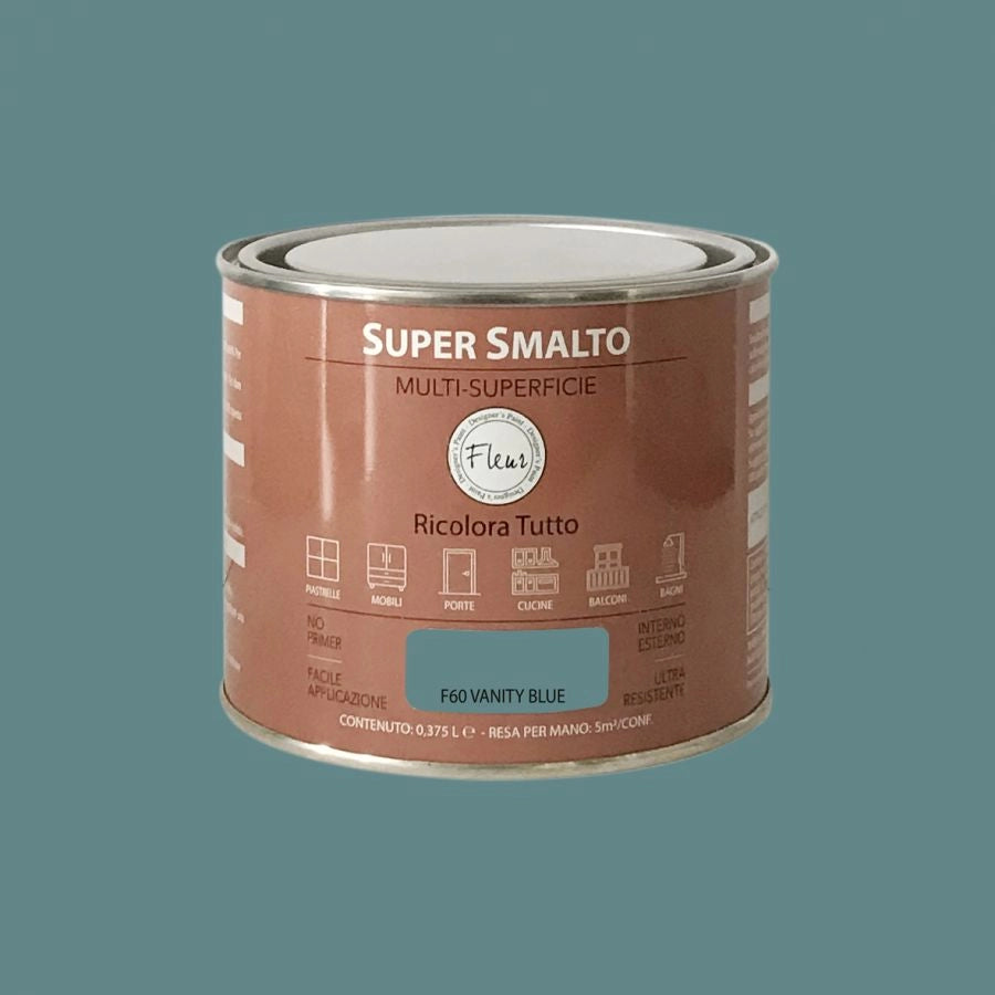 Fleur super smalto multi-superficie 375ml f60 vanity blu