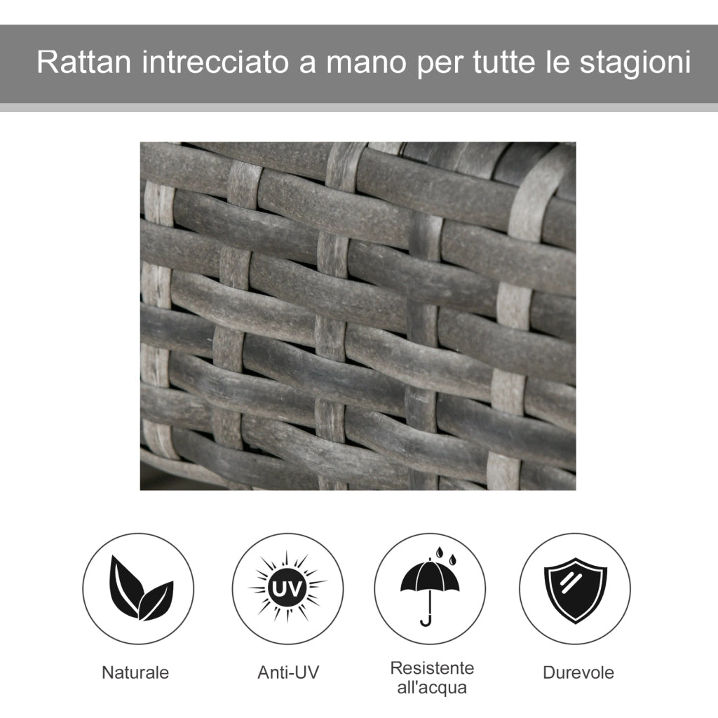 Set 2 Sdraio da Giardino Cuscino Imbottito Regolabile Grigio