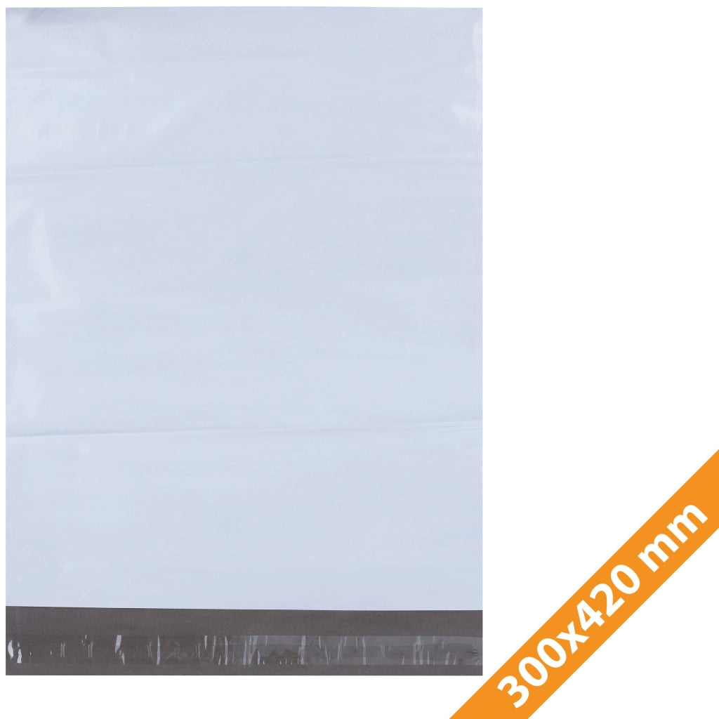 Buste Corriere Bianche 300x420mm 100 Pezzi – LDPE Resistente, Impermeabile, Antistrappo | Sicurezza e Discrezione