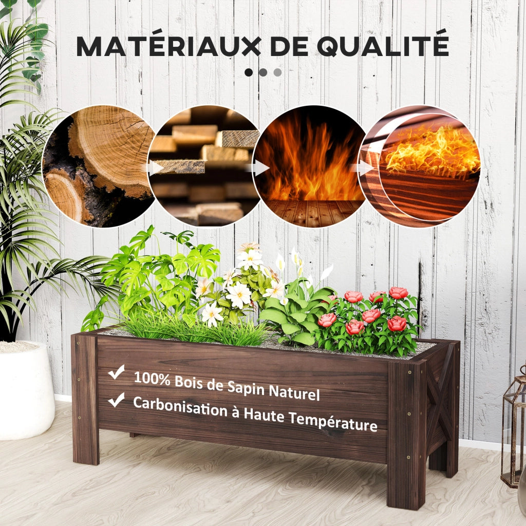 Vaso per Piante in Legno Massello ¨C Minimal ¨C 100x36x36 cm
