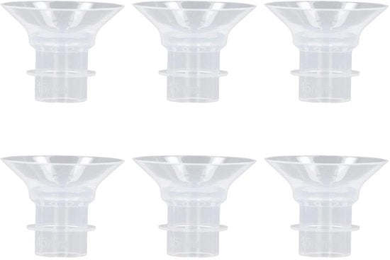 Kit di sostituzione per flange per l'allattamento - 6 pezzi - Materiale siliconico fluido - Portatile - Igiene - BPA libero - Sostituzione per flange per l'allattamento