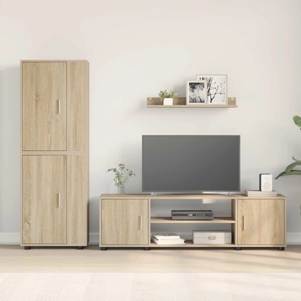 Set mobile TV 4 pcs Rovere Sonoma Legno multistrato 3397898