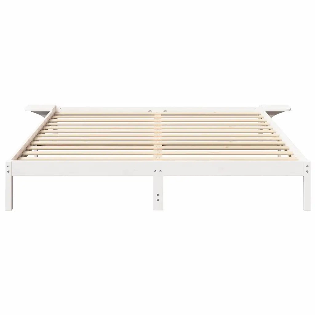 Struttura del letto-Giroletto-Rete del Letto Bianco 180 x 200 cm Pino massello 686548
