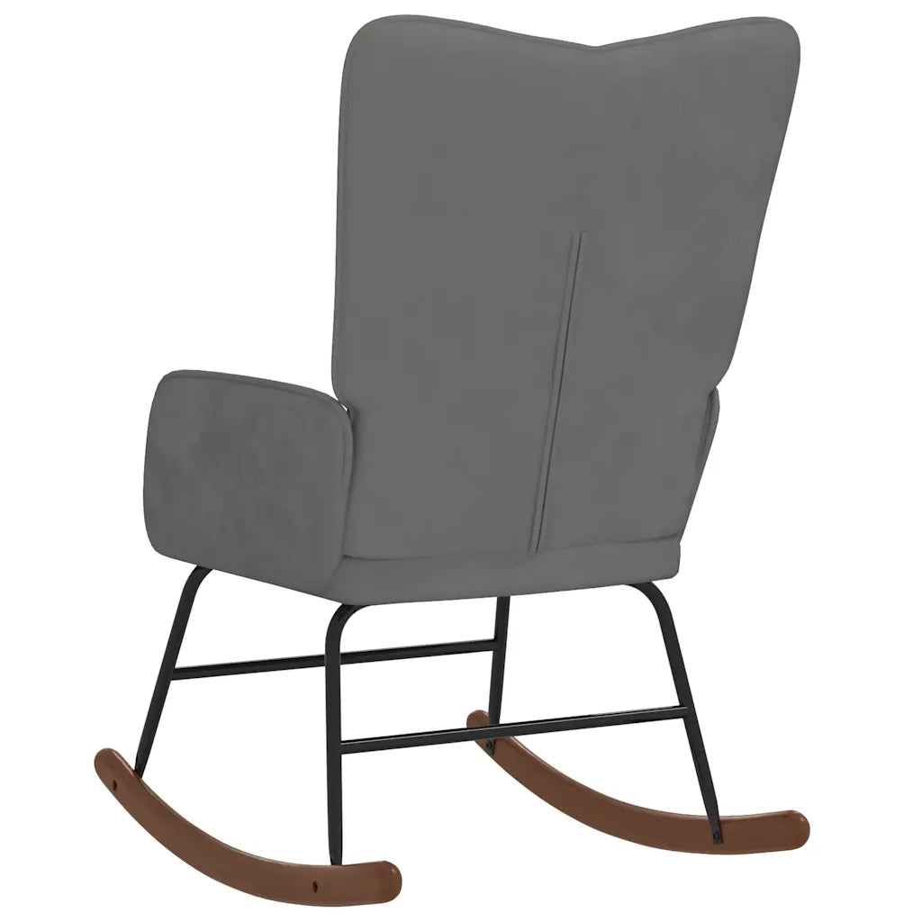 Sedia da Pranzo Grigio Scuro in Velluto 327744