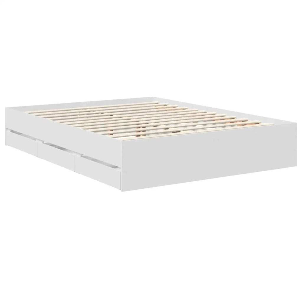 Struttura del letto Bianco 150 x 200 cm Legno Ingegnerizzato