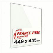 449 x 445 x 4 mm - Vetro per stufa a legna - vetro camino di ricambio - vetro per caminetto resistente al fuoco - France Vitre