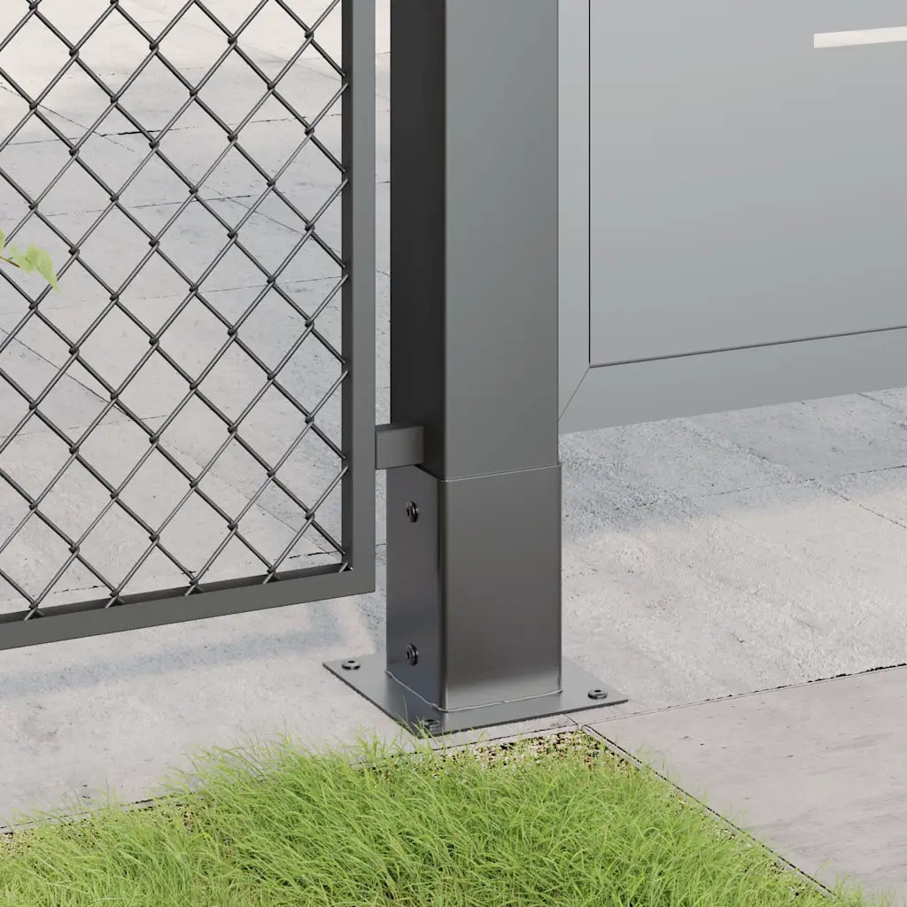 Basi per Pali Quadrati 4 pz 91x91 mm Acciaio Verniciato Polvere 42000028