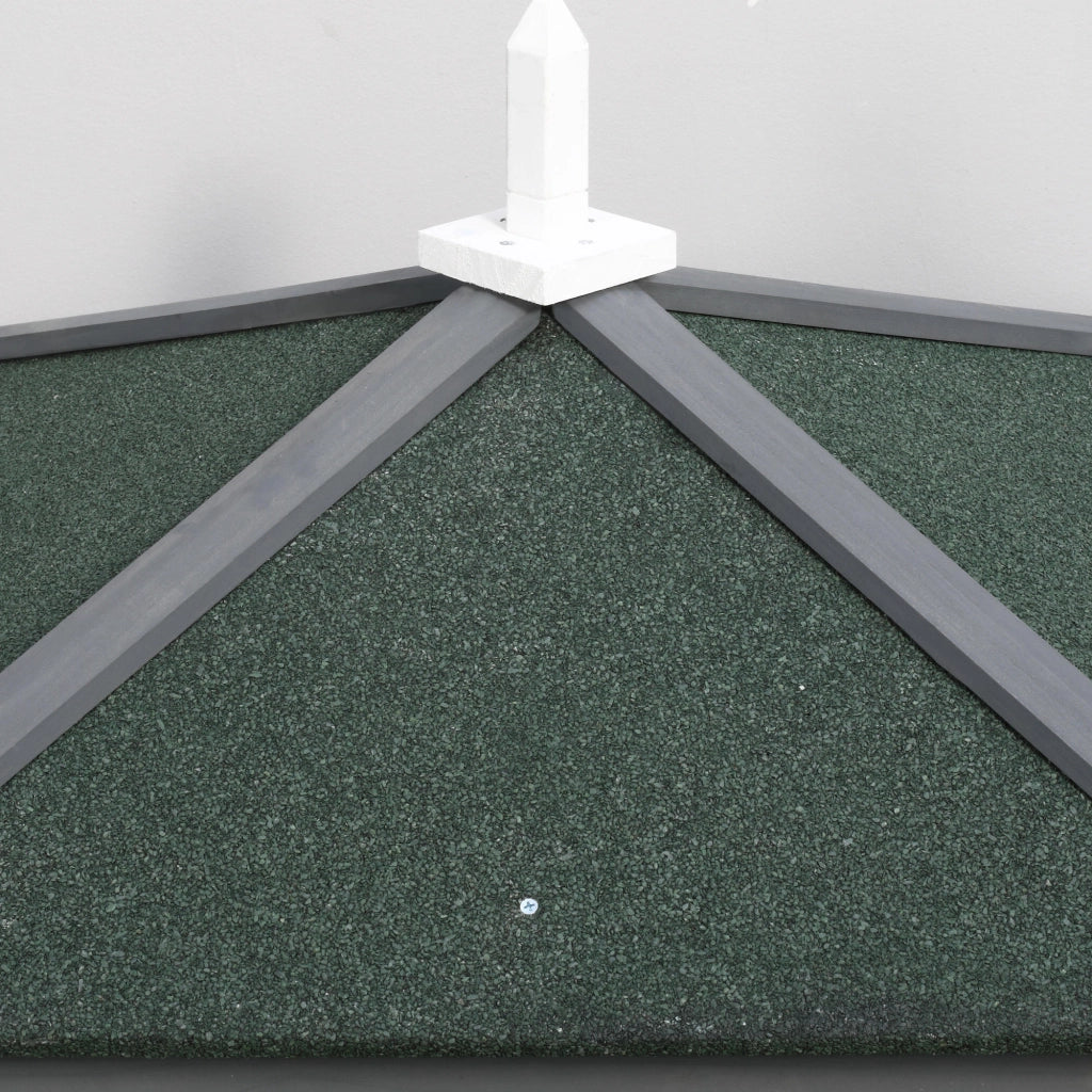 Pollaio nano, resistente all'inverno, con recinto, posatoi e nido, in legno di pino, grigio e bianco, 196x76x97 cm