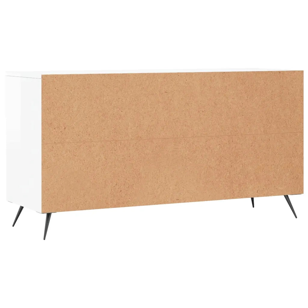 Panca Porta Scarpe | Scarpiera | Mobile per scarpe Bianco Lucido 102x35x55 cm Legno Multistrato