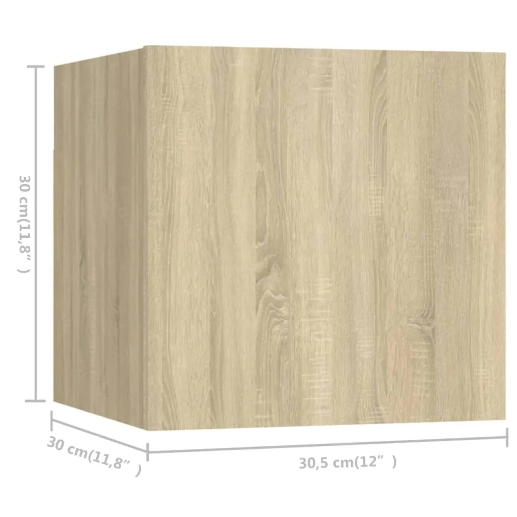 Set di Mobili Porta TV 6 pz Rovere Sonoma in Legno Multistrato 3079036