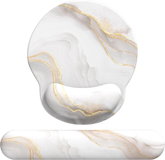 Matrimoniale con cuscino di schiuma - Ergonomico e confortevole - Marmo bianco