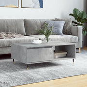 Tavolino da Salotto-Tavolino da soggiorno-Tavolo Grigio Cemento 90x60x35cm Legno Multistrato 942204